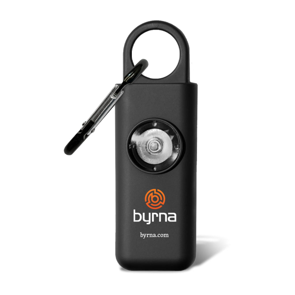 Byrna Banshee Personal Safety Alarm - 130 dB Loud Military Grade Self Defense Emergency Keychain Siren Device with LED Strobe Alert Light for Women, Men, Children, Elderly, Hikers and Runners (Black)