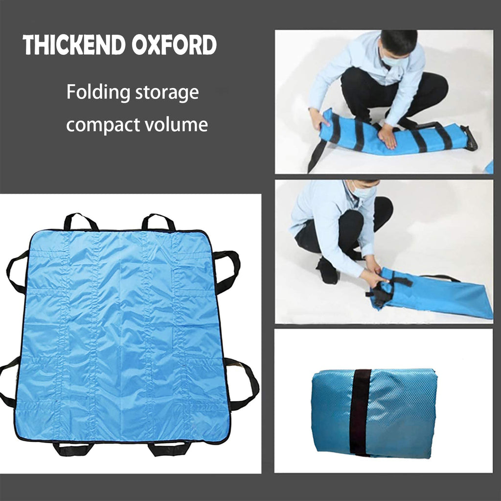 Positioning Bed Pad with Handles 48" X 40" Incontinence Mattress Bedding Protector Liner Underpad Straps for Easy Lift & Transfer Reusable Washable Waterproof Hospital Quality
