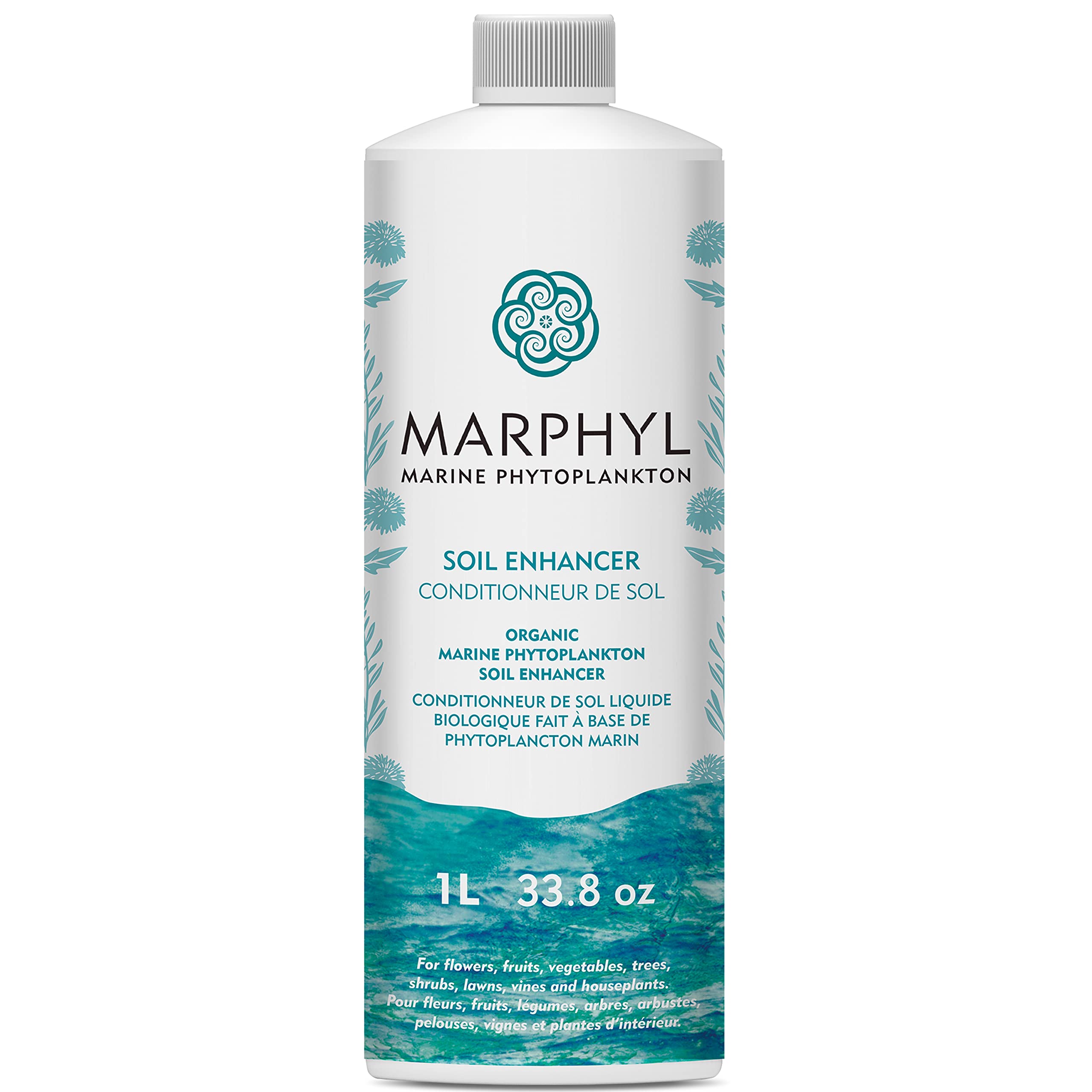 MARPHYL Organic Liquid Fertilizer - Outdoor & Indoor Plant Food - All-Purpose, Nutrient-Rich Lawn Fertilizer & Soil Enhancer for House Plants, Flowers, Vegetables, Succulents, Bamboo, Hydroponics