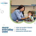 WaterWipes Sensitive+ Baby & Toddler Wipes, 3-In-1 Cleans, Cares, Protects, 99.9% Water, Textured Clean, Unscented & Hypoallergenic, 720 Count (12 Packs)