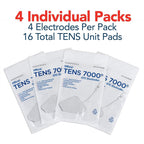 TENS 7000 Official TENS Unit Electrode Pads, 16 Pack - Premium Quality OTC TENS Pads, 2" X 2" - Compatible with Most TENS Machines, Replacement Electrodes Value Pack
