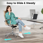 Office Chair Mat for Hardwood Floor: 63"x 51" Extra Large Floor Mat for Rolling Chair and Computer Desk, Clear Desk Chair Mat Heavy Duty Plastic Floor Protector for L Desk, Home, Gaming Easy Glide