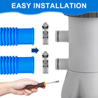 4 Pack Pool Hoses for Above Ground Pools 1.25" x 59" Replacement Pool Pumps Hose Filter Pumps Hose with 8 Metal Clamps for Swimming Pools Filter Pump