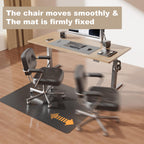 [Thickened to 2.0mm]60"x 75" Office Chair Floor Mat for Hardwood, Vinyl Computer Floor Mat, Anti-Slip Desk Floor Mat for Hardwood, Easy to Clean Office Chair Floor Protector, Durable Rolling Chair Mat