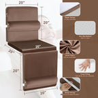 HOMBYS 5-in-1 Recliner Seat Cushion for Elderly+Lumbar Support Pillow + Leg Pad, with Adjustable Half Moon Neck Pillow & Footrest, High Density Foam Filling with Velvet Fabric, Thick & Non-Slip, Brown