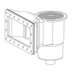 Rx Clear Heavy Duty Wide-Mouth Complete Thru-Wall Skimmer Kit for Above-Ground Swimming Pool | Made of Non-Corrosive Abs Plastic | Chemical Resistant | White