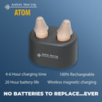 Audien Hearing ATOM Rechargeable Hearing Amplifier + Accessory Kit