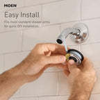 Moen Engage Chrome Magnetix 2-in-1 Combo Rain Showerhead with Detachable Handheld Shower Spray, Featuring Magnetic Docking System, 26009