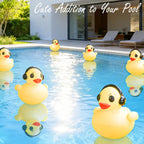 Floating Solar Pool Lights, 16 inch Waterproof Pool Lights that Float, Light up LED Pool Accessories, Glow Duck Pool Light, Inflatable Solar Floating Light for Pools,Pond,Hot tub,Party-2pcs