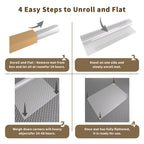 Office Chair Mat for Carpeted Floor, 63"x51" Clear Desk Chair Mat for Carpet Large Protector Floor Mat On Low Pile Carpets, Easy Glide Rolling Plastic Floor Mat, Computer Chair Mat for Home Office