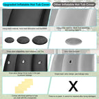 Inflatable Hot Tub Cover Round Replacement All Saluspa Intex Spa Covers Insert One Size Fits All Insulated Thermal Energy Saving Hot Tub Lid Round Replacement Used for Rain-Proof Snow-Proof spa Cover