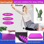 Auvivasital Plus Size Gel Seat Cushion for Long Sitting, Extra Large and Thick Pressure Relief Seat Cushion for Back, Hip, Sciatica, Tailbone Pain, Use for The Car, Office, Wheelchair, Stadium.(Pink)