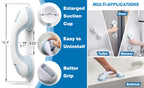 Grab Bars for Shower Heavy-Duty 12-Inch ADA Compliant 350lbs Shower Grab Bars for Seniors Shower Handles for Elderly Suction Air-Tight®Handicap Safety Handrail for Bathroom Bathtubs Toilet Tiles Glass