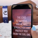 Bible Verse Bracelets,Christian Daily Bible Verse Bracelet Scan,Wearable Bible Bracelet,Religious Bracelets with Nfc,Inspirational Bible Verse Religious Jewelry Gifts for Men Women Teens(God ls Greate