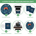 114Pcs Sublimation Blanks Products, Sublimation Blanks Set Including DIY Blank Makeup Bag, Keychain, Earring, Pillow Cover, Mouse Pad, Coaster, Garden Flag for Sublimation Transfer Christmas Craft