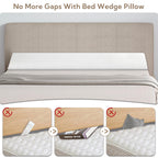 AAAini King Size Bed Gap Filler – Closes 0-6" Mattress Gap, Stops Pillows Falling – Headboard Wedge (76"x10"x6")