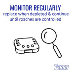 TERRO T500 Indoor Multi-Surface Roach Killing Bait Cockroach Killer - 6 Bait Stations, Black