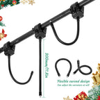 Garland Hanger for Front Door Frame, Adjustable Fits 18"-80" Doors（Large），Heavy-Duty Christmas Halloween Decoration Holder for Wreaths, Lights & More | No Screws, Drilling, Glue-Damage-Free