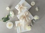 Keypan Ivory Satin Ribbon 2.5 Inch Double-Faced Polyester Cream Ribbons 25 Yards for Christmas Gift Bows Crafts Floral Bouquet Wedding Invitations