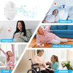ChunHee Wireless Caregiver Pager Call Button Nurse Alert System Portable SOS Call Bell for Elderly Patient Emergency for Home with 3 Low Remind 3 Button +2 Vibration Receiver …