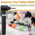 Ink Mixer - TONBAO Pigment Mixer with 50 Ink Mixing Sticks and 50 Ink Caps Cups Black Electric Ink Mixer Machine Color Mixer Machine for Makeup Supplies