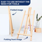 ESRICH 15pcs 17 Inch Tabletop Easels, Easel Stand for Painting,Tripod, Paint Party Easel, Kids Student Desktop Easel for Painting,Paint Easel for Canvas Paints