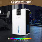 Dehumidifier, 118 OZ Dehumidifier for Home (980 sq.ft), Dehumidifiers for Basement, Bathroom, Bedroom, Quiet with Humidity monitoring, Auto Shut Off, Sleep Mode, 7 Colors LED Light, RV, Closet, White