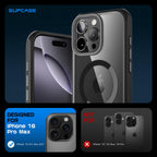 SUPCASE for iPhone 16 Pro Max Case with Camera Control Capture Button (Unicorn Beetle Mag), [Compatible with MagSafe] [Military-Grade Protection] Slim Clear Shockproof Magnetic Phone Case, Black