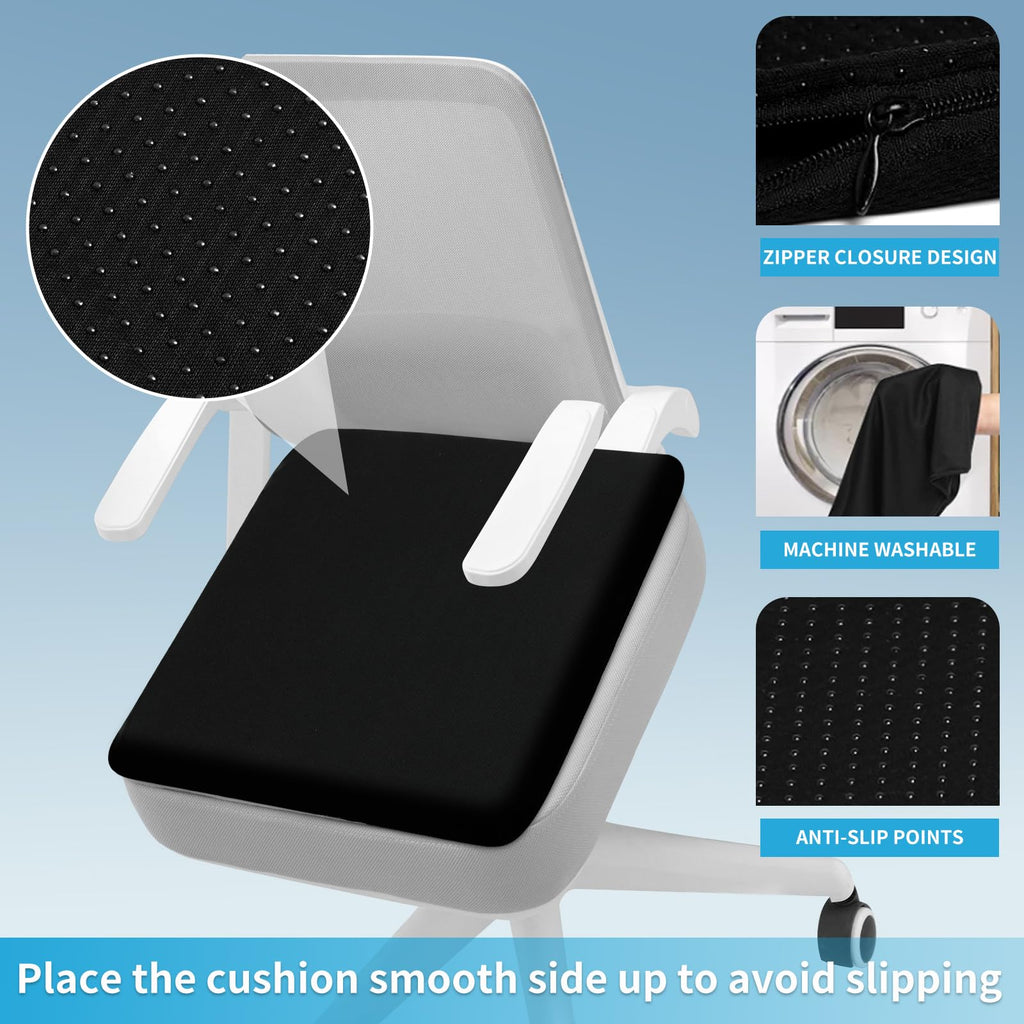 LYUANEC Gel Seat Cushion for Long Sitting, (2.4 Inch Extra Thick Cushion) Soft＆Breathable Gel Cushions for Pressure Relief, Wheelchair Seat Cushions, Gel Pad for Chair, Office Chair Cushion