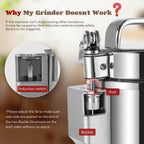 MOONGIANTGO Grain Mill Grinder Electric 500g Commercial Spice Grinder 2500W Stainless Steel Pulverizer Dry Grinder Grinding Machine (500g Upright, 110V)