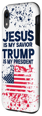 iPhone XR Trump Is My President phone case American Flag Trump 2020 Case