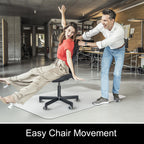 Kuyal Chair Mat for Hardwood Floor,46 x 60 inches Rectangle Desk Durable Wood/Tile Protection Mat for Rolling Chairs, Non-Studded Bottom