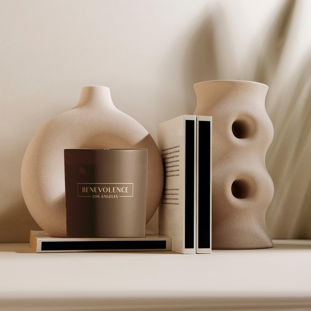 Benevolence Candles Lavender & Lilac Scented Candle | 8 oz Black Candles for Home Scented | Spring Candles for Men | 45 Hour Burn Masculine Candle | Natural Candles for Women, Lavender Candle