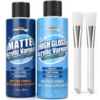 Clear Acrylic Paint Sealer, Gloss & Matte Varnish for Acrylic Painting & Crafts, Non-Yellow Clear Coat for Clay, Wood, Glass, Metal, Plastic, Protect & Boost Gloss on Canvas, Rock Painting & Model