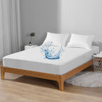 Bedecor Queen Mattress Protector Waterproof Cotton Mattress Cover Pee Proof Liquid Proof Pet Incontinence Elderly Essentials Bed Cover Fitted Sheet Deep Pocket for 9-18 inch Mattress