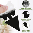 200 Sheets Fruit Fly Traps Sticky Traps for Fruit Fly Gnat Trap for House Indoors Sticky Traps Catcher for Gnats Fungus Gnats Mosquito Catcher Traps for Kitchen Outdoor Plants (Black)