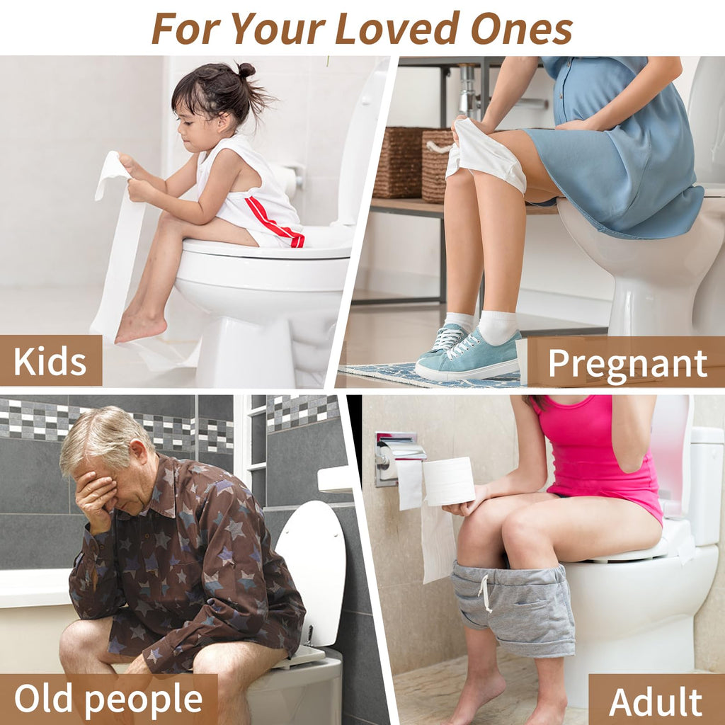 Squatting Toilet Stool for Adults, 8" Bathroom Non-Slip Toilet Potty Foot Stool for More Stability and Safety, 350 Lbs Capacity Squat Toilet Assistance Step Stool - Kids Adults Seniors Healthy Gifts