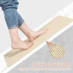 Joyhalo Shower Mats for Showers Anti Slip for Elderly, 17'' x 24'' Non Slip Bath Mat for Inside Shower, Bath Tub Mats for Bathroom Non Slip for Shower, PVC Loofah Bathroom Mats, Beige
