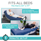 Vive 5" Alternating Pressure Mattress - Air Topper Pad for Bed Sore, Ulcer Prevention, Bedridden Treatment - Inflatable, Quiet Alternative Cover - Fits Hospital Bed - Includes Electric Pump System
