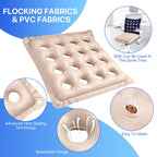 Lainballow 2 Pcs Inflatable Seat Cushions, 18.5 * 18.5'' Waffle Cushion, Pressure Sore Cushions with 2 Inflatable Pump, Inflatable Waffle Cushion Pressure Sore Chair,Prolonged Sitting,Pressure Relief