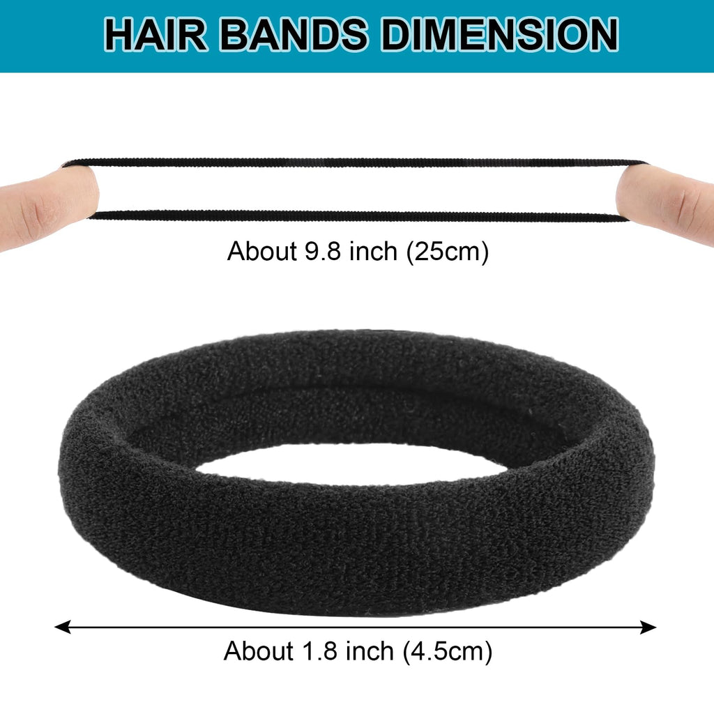 120PCS Black Hair Ties for Women Girls, Elastic Hair Bands Ponytail Holders
