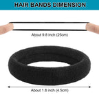 120PCS Black Hair Ties for Women Girls, Elastic Hair Bands Ponytail Holders