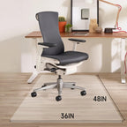 SHAREWIN Office Chair Mat for Hardwood Floor, 48"×36" Transparent Home Floor Protector Mat for Rolling Chairs, Anti-Slip Plastic Under Desk Computer Mats Easy Glide on Hard Floors, Rectangle
