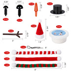 BANBBUR 9Pack Build a Snowman Kit Snowman Crafts for Kids,Modeling Clay Snowman DIY Kit, Christmas Stocking Stuffers for Kids,Christmas Crafts Xmas Gift
