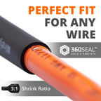 Wirefy | Heat Shrink Tubing - 3/8" inch - 3:1 Ratio - Adhesive Dual Wall Waterproof - Heat Shrink Tube - Heatshrink Tubes - Black - 50 Feet Roll | Trusted UL Certification