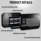Vertmuro Indoor Bug Zapper, Powerful exterminator with removable tray, Portable Gnat Fly Trap for Home, Kitchen, Bedroom, Office, Black