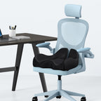 Extra Large Memory Seat Cushion for Office Chair Pressure Relief Sciatica & Tailbone Pain Relief Memory Foam Firm Coccyx Pad for Long Sitting, for Office Chair, Gaming Chair and Car Seat, Black