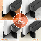 Door Draft Stopper, Adjustable Weather Stripping Seal for Cold Insulation, Bottom/Under Sweep for Exterior & Interior Doors, Seal Blocker Noise, Black, 39 inches