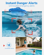 Pool Alarm, Floating Pool Safety Alarms for Inground & Above Ground Pools – Loud 110dB Alert, Adjustable Sensitivity, Protection for Kids & Pets (Blue)