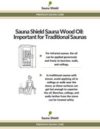 Sauna Shield Sauna Wood Oil - 1 Liter (33.8 fl oz) - 100% Pharma-Grade Paraffin Oil | Protects & Nourishes Sauna Wood | Solvent-Free, Unscented, Covers 150+ Sq Ft | for Traditional & Infrared Saunas